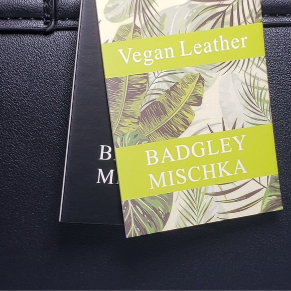 Badgley Mischka Black Purse or Crossbody with Goldtone studs and logo - Picture 9 of 16